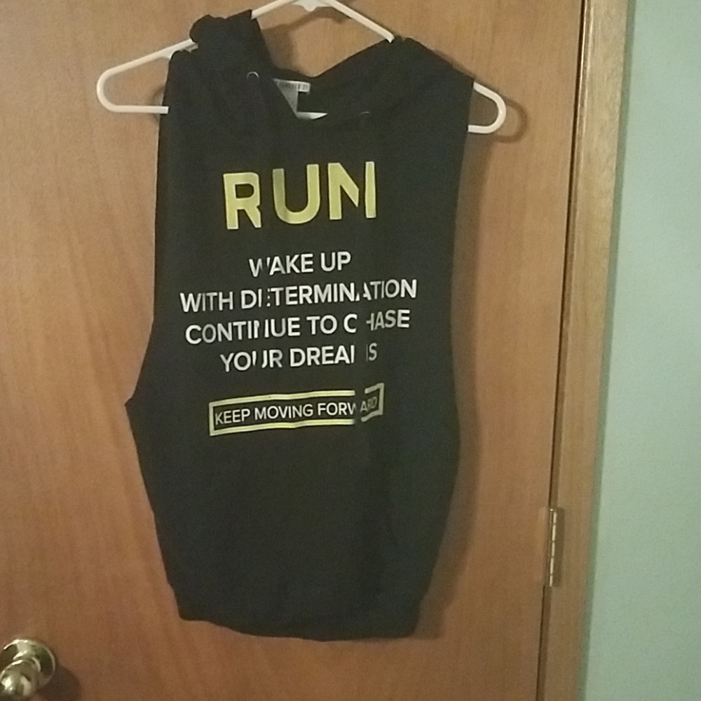 Black athletic tank top